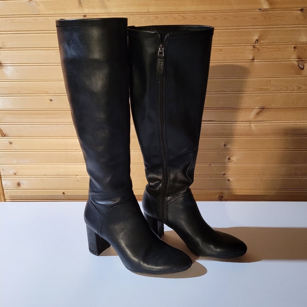 Black knee-high boots